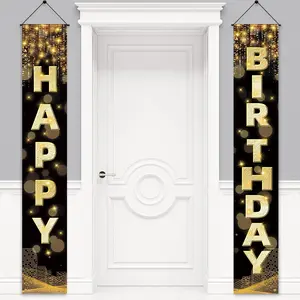 Birthday Decorations Banner, Party Decorations Banners, Happy Birthday Door Sign for Men Women Boys Girls Ideal Birthday Decorations Party Supplies Outdoor Indoor 72 x 12 Inch