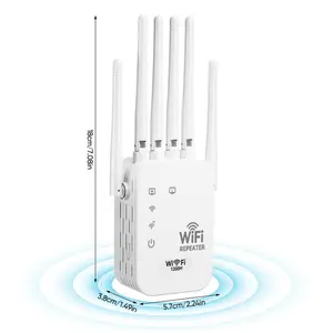 WiFi Extender 2025 6-Antenna Strong Signal, 1200Mbps Dual Band (5GHz/2.4GHz) Booster, Covers 12,000 sq. ft & 100 Devices, Repeater with Gigabit Port & AI Connectivity, Ideal for Home Studios, Remote Workspaces, VR Areas #tiktokshopstockup  #mothersdaygift