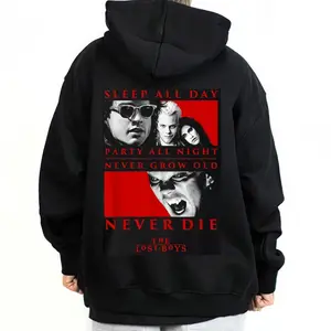 Lost Boys Never Die - Hoodie, Sweatshirt, T-Shirt, Chicanos Clothing, Chicano Outfits, Cholo Clothes Unisex Classic Dark Style Printed Soft Street Style Casual  Menswear Tops Man