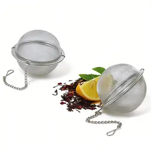 Tea Steeper, 2Pcs Mesh Tea Infuser Premium Tea Filter Tea Interval Diffuser with Extended Chain Hook for Brew Loose Leaf Tea and Spices & Seasonings