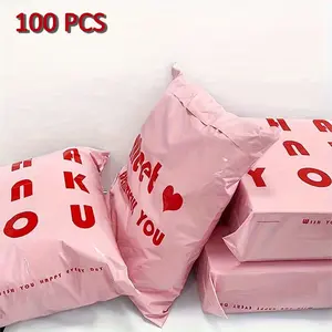 100pcs Thick Waterproof Shipping Bags, Durable Printed Logistics Packaging Envelopes, Special Price Mailing Pouches, Postal Bags
