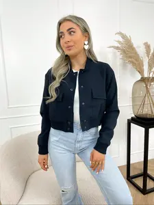 Women's Pilot Jacket Short Fall Winter Fashion, New Long Sleeve Pilot Jacket, Stylish Women's Short Coat, Outerwear and Coats