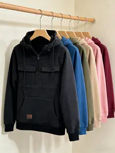Cargo Hoodies For Men Tactical Sweatshirt Quarter ZipCargo Pullover Hoodies Workout Gym Men Fashion OutdoorHoodies, Man sweatshirts, Cargo Hoodies, hooded collar