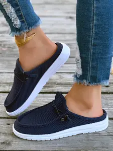 Women's One-Step Slip-On Shoes, Walking Shoes, Footwear, Soft Sole, Lightweight Breathable, Comfortable Casual Style, Perfect for Relaxed