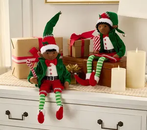 2-Piece Fabric Elf Shelf Sitters by Valerie