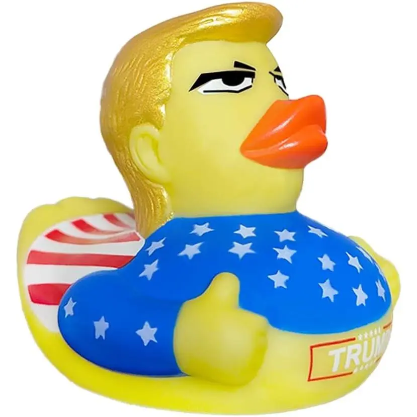 Donald Trump Rubber Ducks for Jeep Dashboard - Patriotic Self-Recovering Bath Toy, Funny Gag Gift for Baby Shower, Family Party & Kids Birthday