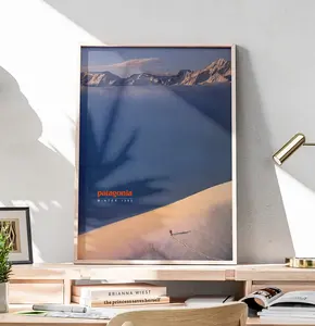 Patagonia  Poster - Scenic Lake & Snow Wall Art - Room Decoration - Wall Art For Decor