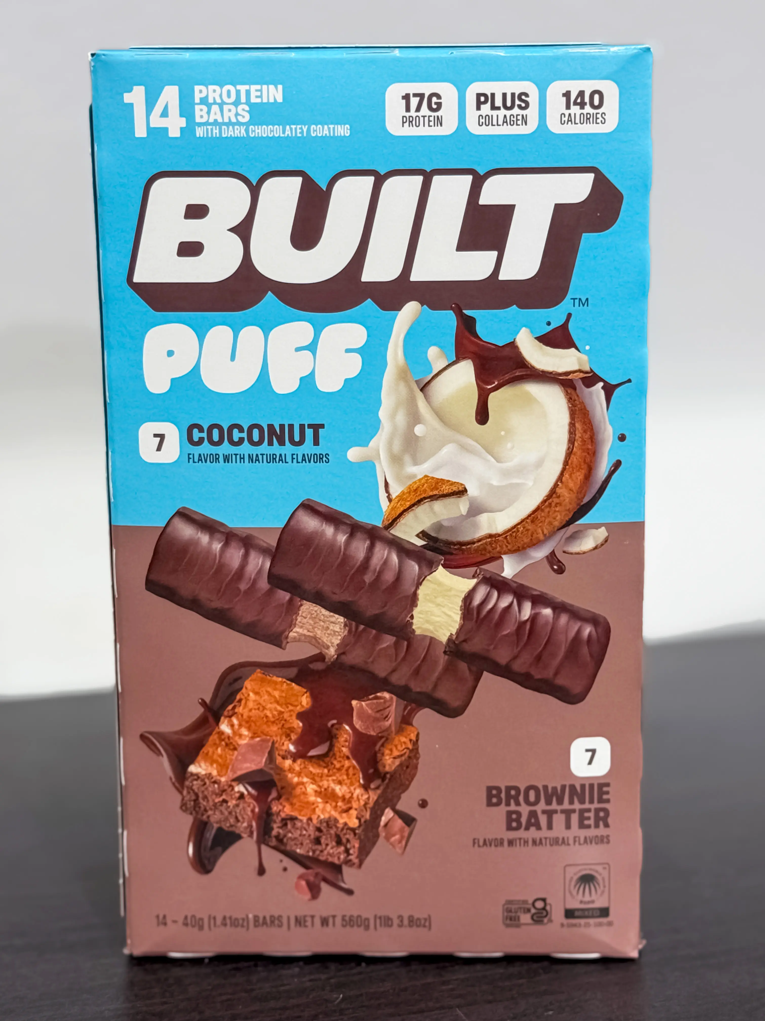 Built Bar Puff Coconut & Brownie Batter 14 count