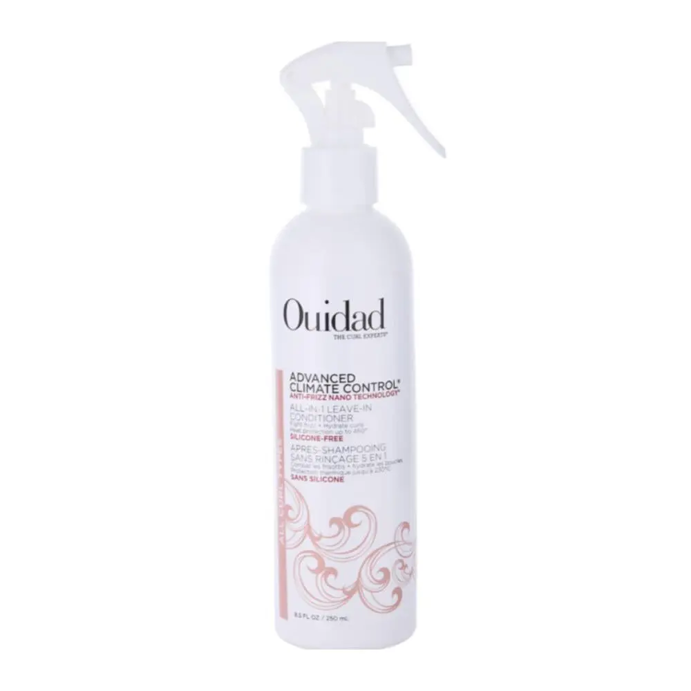 Ouidad All-in-1 Leave-In Conditioner Spray with Shea Butter & Hyaluronic Acid - Haircare for Wavy/Curly Hair, 8.5 fl oz, Hydrating, Lightweight, Detangling, Frizz Control, Heat Protectant, Moisture Boost, Damp/Dry Apply Spray Bottle