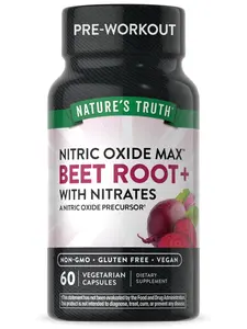 Nitric Oxide Max with Beet Root | Powerful Nitric Oxide Precursor Fuel Up Blend | 60 Capsules | for Men and Women