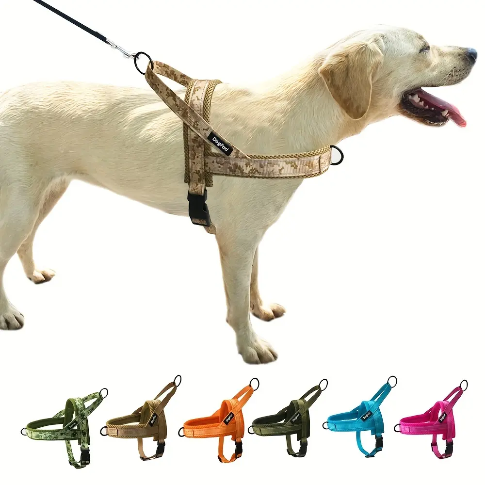 DogFad Reflective No-Pull Dog Harness - Adjustable, Escape-Proof Vest Style for Small to Large Dog Breeds, Hand Wash Only, Size S