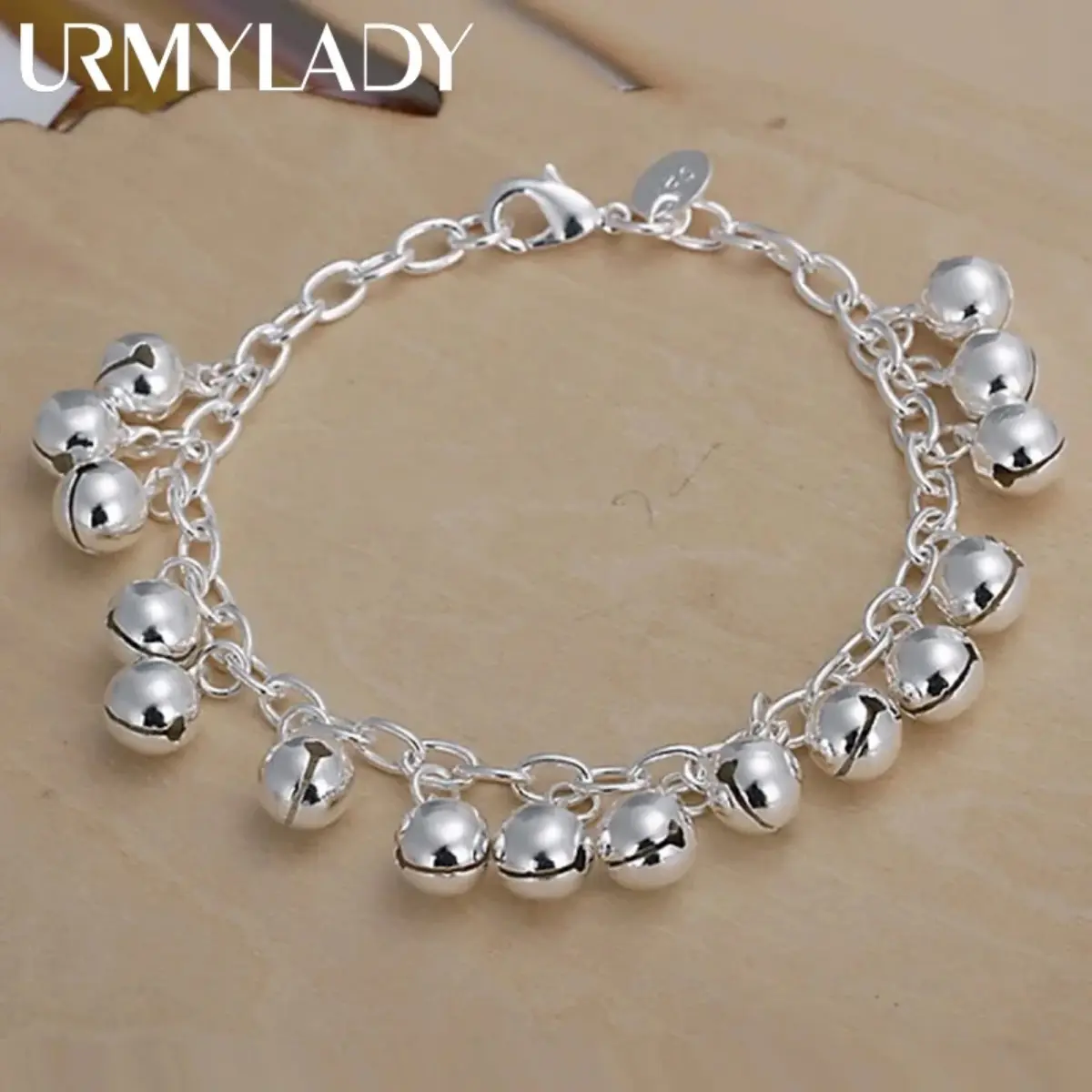 Women's 925 Sterling Silver Bracelet with Pendant - Elegant Real Jewelry, Beautiful Accessory, Thoughtful Gift for Women, Suitable for Weddings, Parties, Beautiful Bracelets, Elegant Jewelry Bracelet