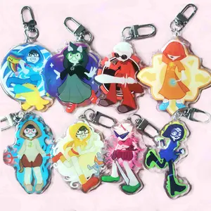 Homestuck Beta and Alpha Kid Keychains - Double Sided with U-Shaped Clasp