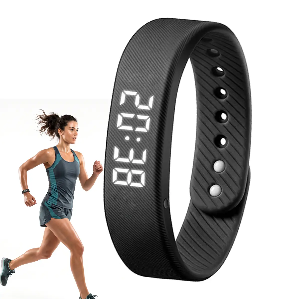 Vibrating Alarm Wristband Clock for Heavy Sleepers Wake Band Watch Bracelet Adults Silent Shock Vibration Wrist for Deaf People Wearable Loud Sleep Despertador Alarmas para Despertar