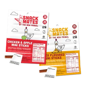 Fuel Their Day with Snack Mates Mini Meat Sticks, High Protein Low Sugar Chicken Jerky Bundle for Kids, Best Healthy Paleo Lunch Box Snack Alternative