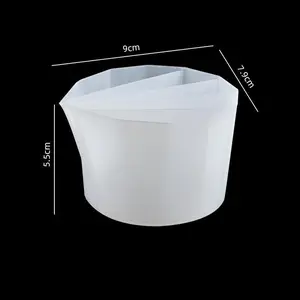 1pc Silicone Split Cups Thicken&Rusable Resin Mixing Cups Dividers Paint Pouring Supplies, Fluid Art For Resin Crafts, Acrylic Paint Pouring, Drawing Silicone Cup Supplies, Durable