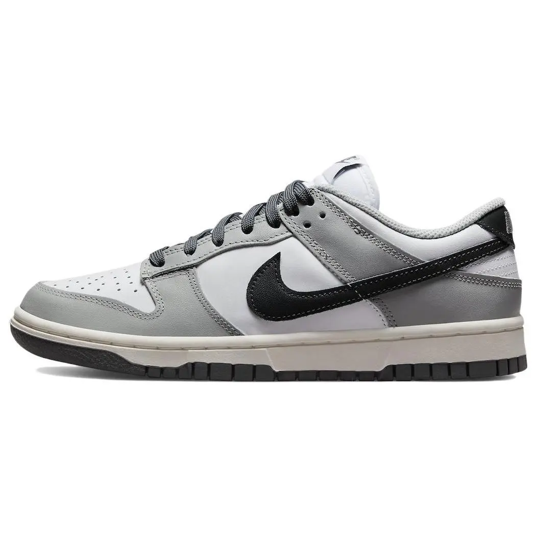 Women's Nike Dunk Low Lace-Up Casual Sneakers - New Light Smoke Grey Solid, Iconic Dunk Look, Round Toe, Low Top, All Seasons Casual Wear Footwear, Style DD1503-117