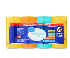 Disinfecting Wipes, 4 Pack, 300 Total Wipes