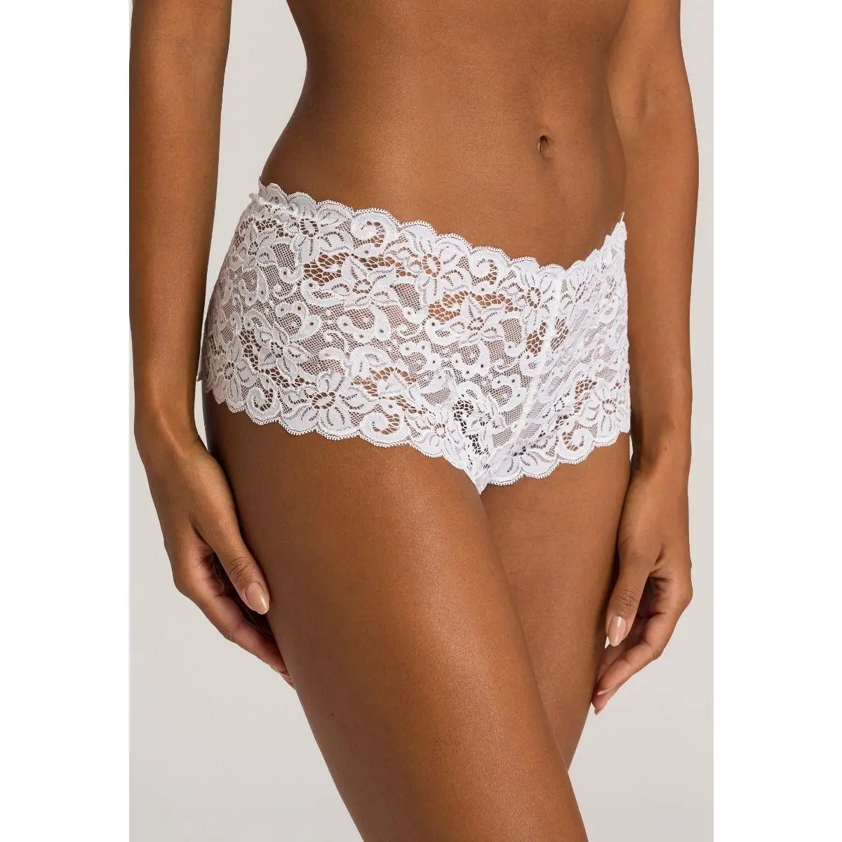 Women's Hanro Luxury Moments Boyleg Panties, Feminine Lace Fashion Stretchy Underwear
