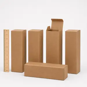 Kraft Boxes 3x3x10 Inch, Recycled Paperboard Retail Packaging Boxes