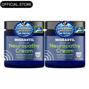 【1 Pack of 2】Migrastil Neuropathy Cream - Soothing Cream for Feet, Legs, Hands, Etc. Aloe Shea Butter Gentle Clove Moisturizing Body Care Daily