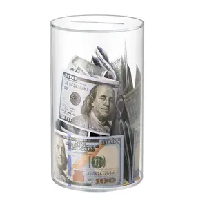 Clear Piggy Bank, Acrylic Piggy Bank for Adults Must Break to Open, Clear Acrylic Piggy Bank. Decor Gift Jar Plastic Transparent Ornaments