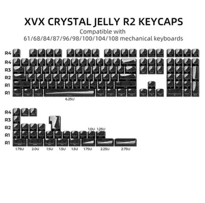 XVX starry OEM Profile keycaps Translucent 136-key Keycap Set（Keycaps Only, Keyboard Not Included）