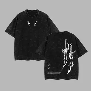 [NeoTokyoStatic] Kasaka Fang Solo Leveling Anime Retro Unisex Acid Washed T-Shirt, 100% Heavy Cotton Solo Leveling 2026 Oversized Unisex Anime Merch, Soft Cotton Streetwear Clothes, Unisex Manga Apparel, Gift for Anime Fans
