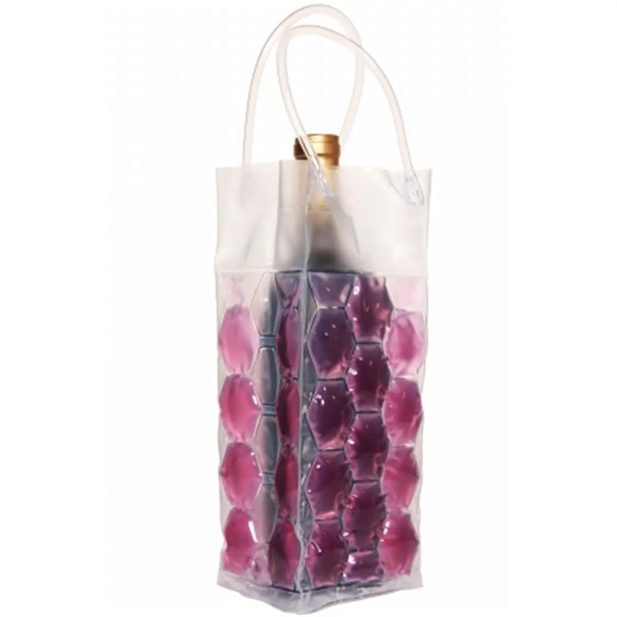 212 MAIN 4-Sided Purple Insulated Portable Cooler Bag - Waterproof Compact Ice Bucket, Functional Luggage Accessory for Chilling Wine, Party Gifting