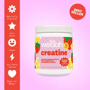 Wellah Nutrition Creatine Monohydrate - 50 Servings, 3g Creatine, Supports Energy, Muscle Recovery & Strength, Cognitive Health
