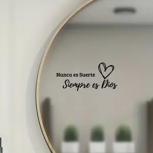 Inspirational Quotes Sticker (spanish Version), Mirror Surface Car Decal, Window Decoration, Vehicle Exterior Decoration, Motivational Quote for Cars, Car Stickers