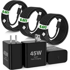 45W Super Fast Charger Type C, USB C Android Phone Charger Fast Charging Cord with 6ft Cable Compatible with Samsung Galaxy S25 Ultra/S25/S24/S23 Ultra/S22 Ultra/S20 Ultra/Note 10 Plus/Galaxy Tab S8