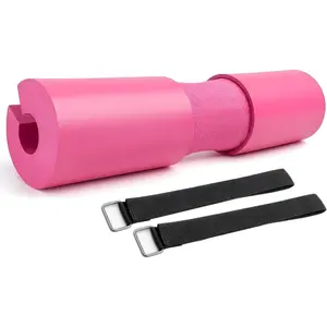 Barbell Pad for Squats &  Thrusts  1.2 Extra-Thick High-Density   Non-Slip  &  Support Cushion  Fits Olympic & Standard Bars  Quick On/Off Design + 2 Securing Straps