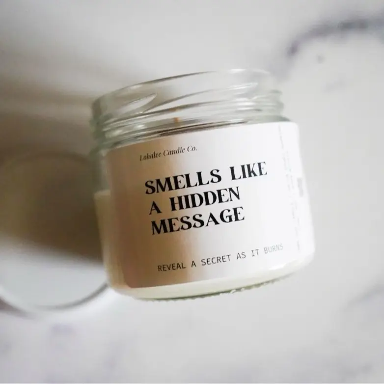 Custom Hidden Message Candle  Happy Birthday Message Candle |Soy Candle Gift Hidden Message Candle Valentine Candle Gift Personalized Candle