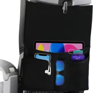 Airplane Pocket Organizer, Portable Organizer, Travel Essentials for Airplanes, Seat Storage Bag, International Travel Must-Have, Aircraft Travel Accessories