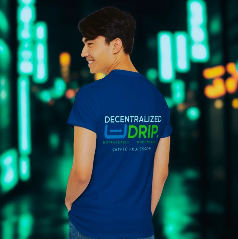 Decentralized Drip T-Shirt | Crypto Streetwear | Satoshi Closet Drip Exclusive Fit Top