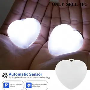 Hot Selling Glowing Keychain Touch Light, Night Lamp Induction Heart Shape, Handheld Small Night Light, Festival Gift, Keychain Flashlight