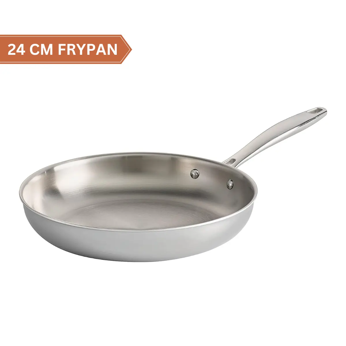 Commercial-Grade Stainless Steel 10" Fry Pan, Tri-Ply Pans, Oven Safe to 600°F, PFAS Safe, All Stovetops & Induction Compatible, Stainless Cookware Cookware