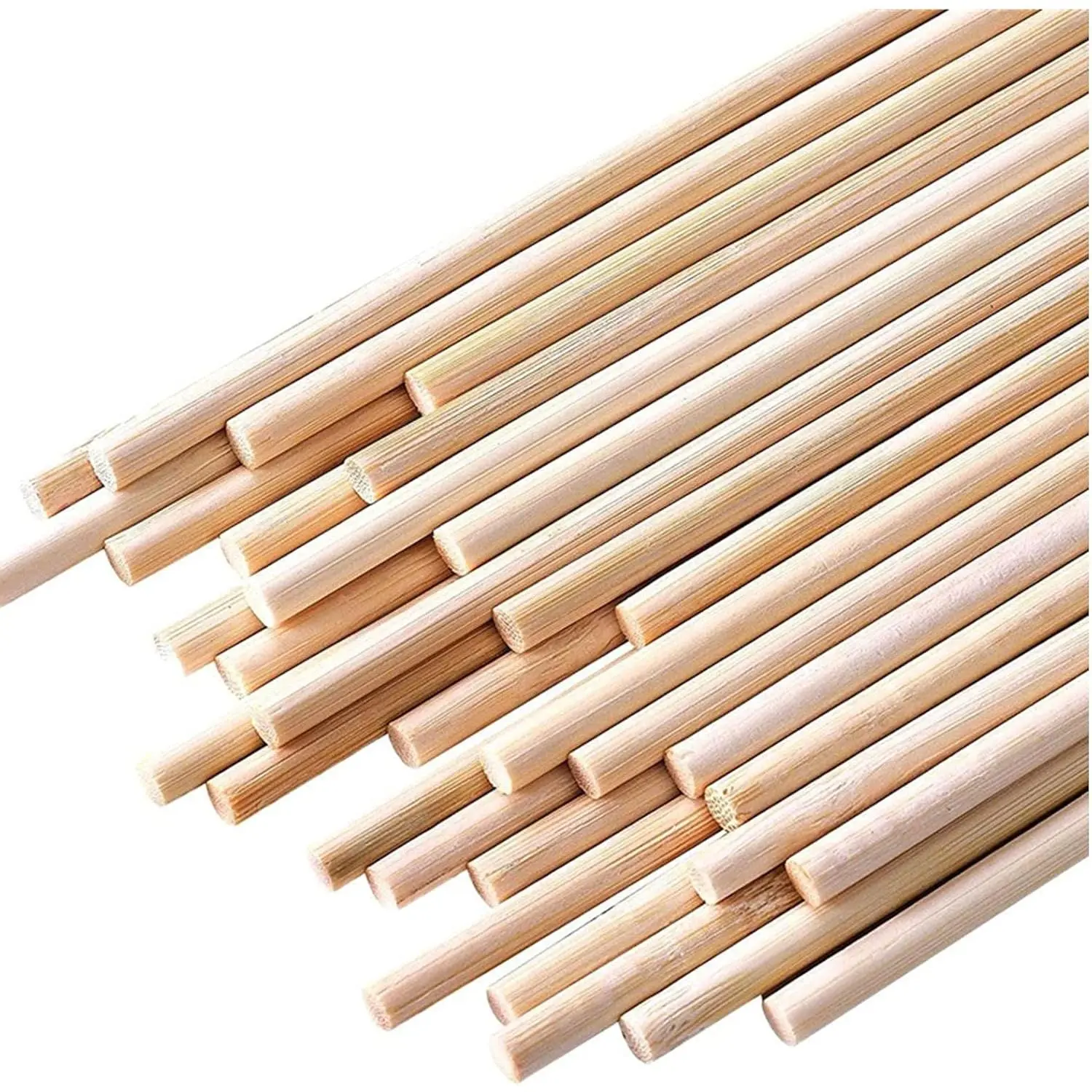 25PCS Wooden Dowel Rods - 1/4 x 12 Inch Bamboo Sticks - for Crafts, Cake Dowels and DIY Projects