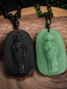 Creative Catholic St Benedict Pendant Necklace with Beads, Faith Necklace, Fashion Unisex Design Jewelry, Unique Amulet Gift, Perfect for Parties and Daily Wear, Versatile Accessory
