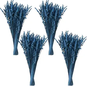Mother’s Day Lavender Gift – Dried Lavender Flowers Bundle 15–17", Aromatherapy Fragrance Bouquet for Home, Shower, Wedding & Crafts (4.23oz Blue, 4 Packs)
