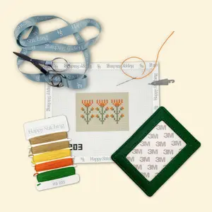Happy Stitching - Marigolden Hour Needlepoint Card Wallet Kit - Self Finishing Needlepoint Kit - Crafts For Adults