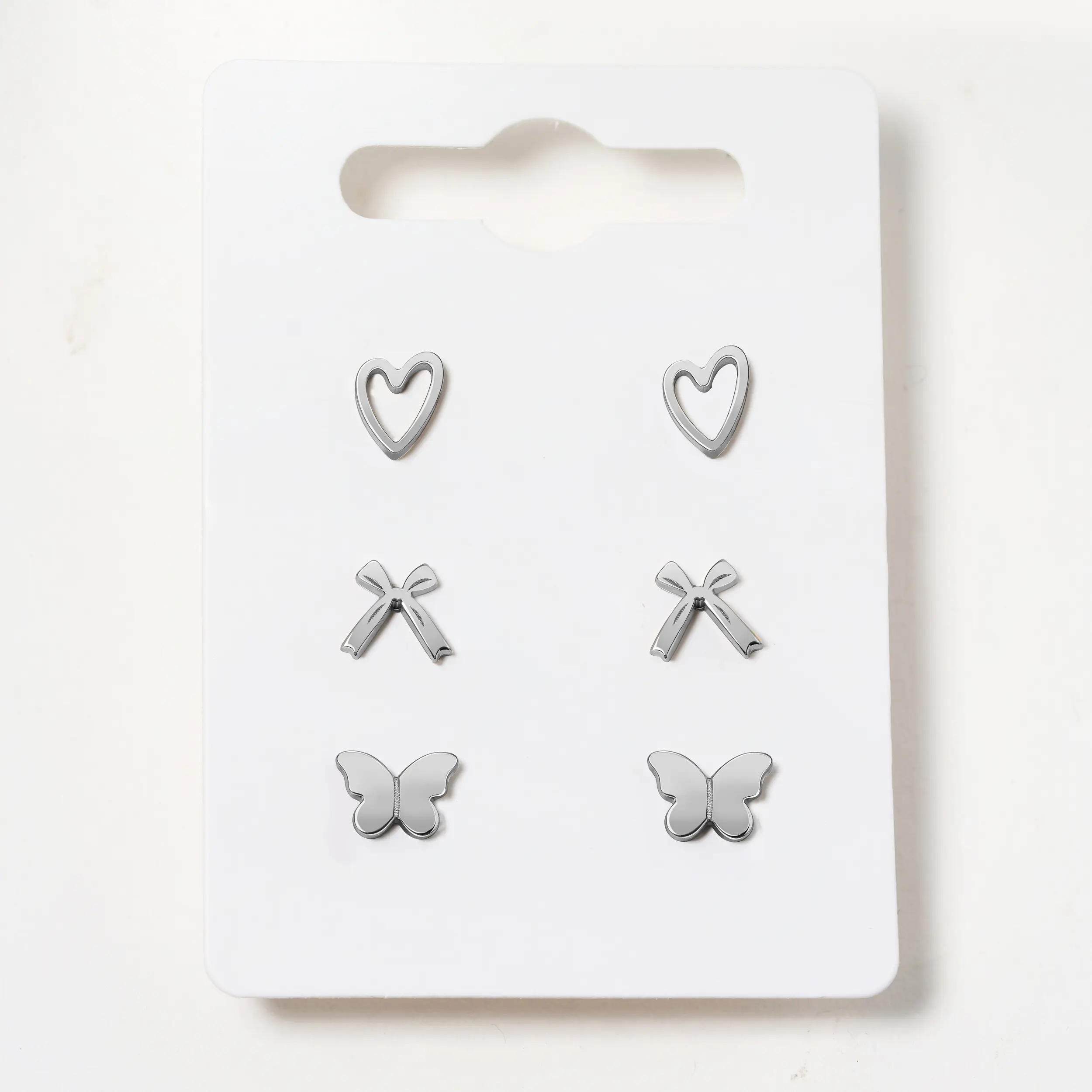 Alivia & Danny Exclusive Coquette Stud Earrings Set in Silver or Gold - 3-Pack