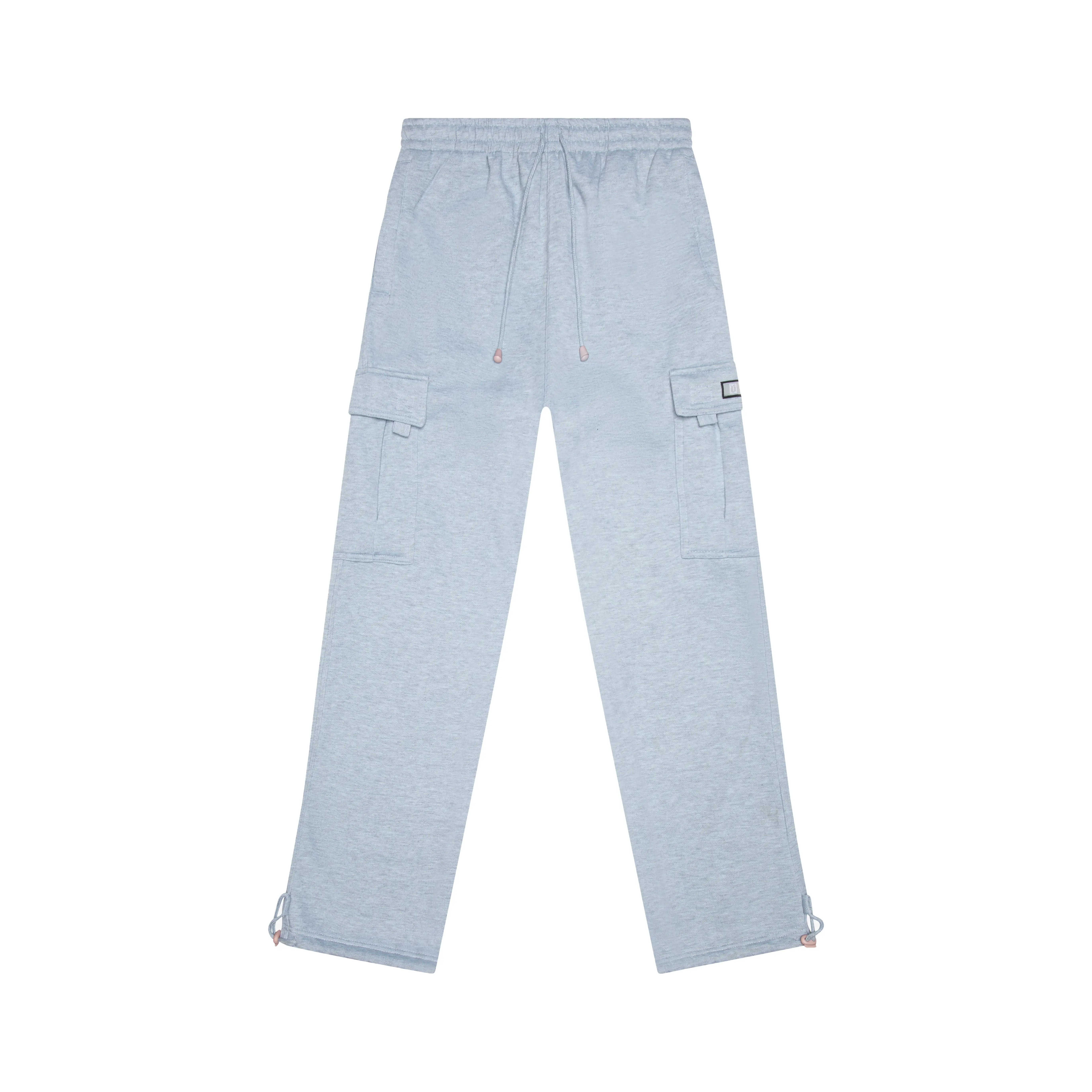 VICTORIOUS Men's Baggy Cargo Sweatpants, Relaxed Fit Soft Heavyweight Fleece with an Elastic Waist and Adjustable Hem, Pockets