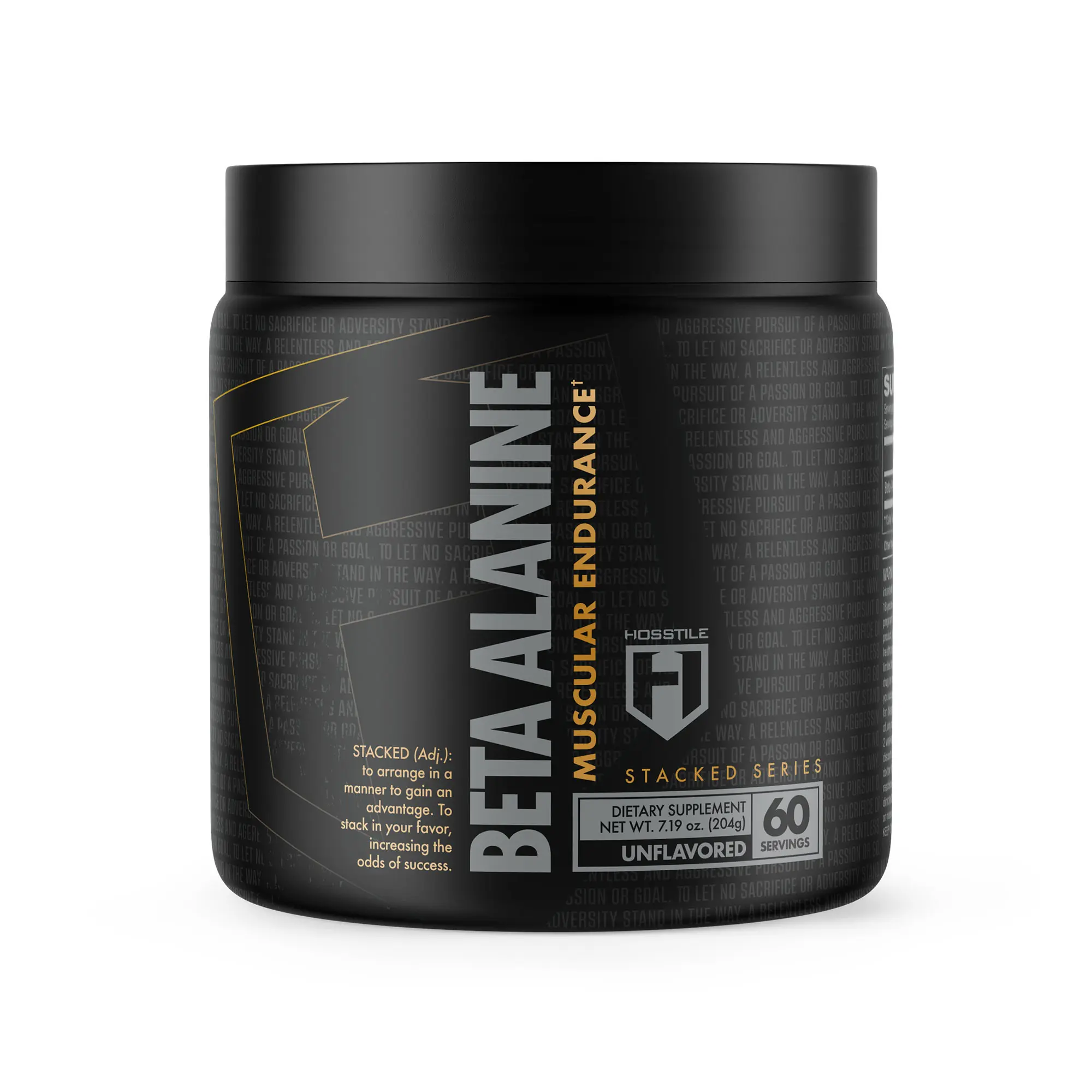HOSSTILE Beta-Alanine | Pre-Workout Powder for Enhanced Muscle Endurance | Unflavored, 60 Servings – Amino Acids Fitness Dietary Supplement