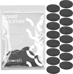 Speaker Isolation   16-Pack 1"   Dots by   Non-Adhesive, Non-Skid Anti-Vibration Pads for Turntables, Subwoofers, Audio Equipment  20 Duro