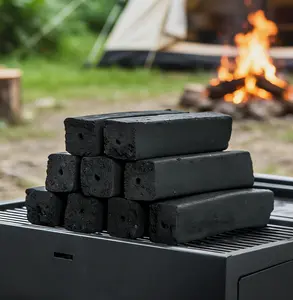 30 Pound/13.5KG Bamboo Charcoal Briquettes for Grilling & Smoking, Outdoor Cooking, Barbecues, Long Burn, Up to 7 Hours, Low Ash, Smokeless BBQ Charcoal, 30lbs Packaging