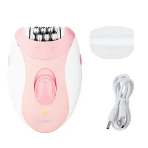 Ms. kemei's depilator, electric depilator, equipped with 32 sets of stainless steel blades, is used for gentle depilation/skin care. The depilator is suitable for legs and hands, etc., Epilator Facial Hair Removal, km-198B, a smooth skin solution.