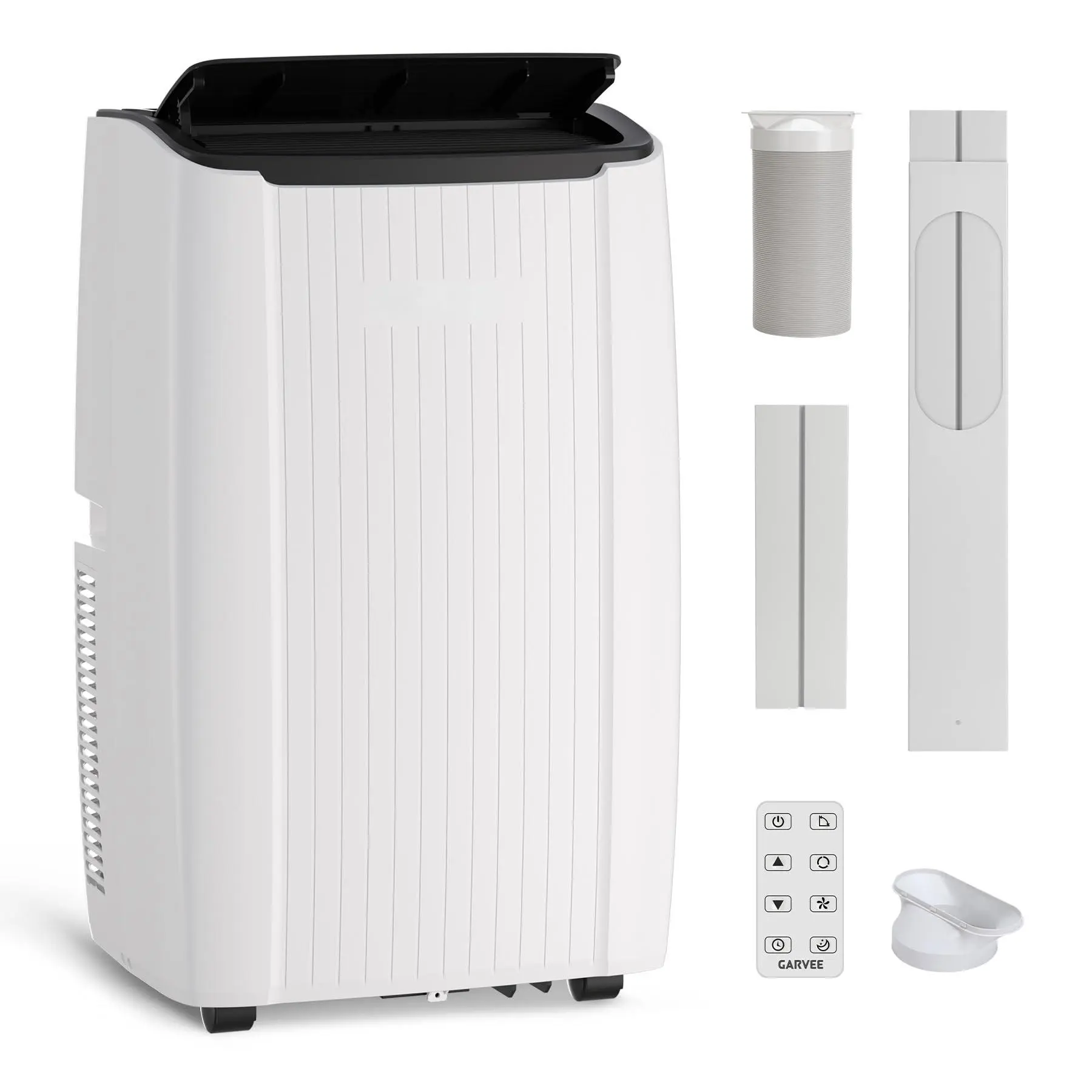 12,000 BTU Floor-Standing Portable Air Conditioner - 3-in-1 Cooling, Dehumidifier & Fan, Quiet Unit for Single Room up to 500 sq ft, 24h Timer, Remote Control, Window Kit, ETL Certified
