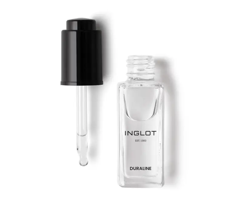 INGLOT Duraline Eyeliner Sealant & Makeup Mixing Liquid Clear 9 ml | Turns any eyeshadow into water-resistant liquid eyeliner; prolongs makeup durability; fragrance- and alcohol-free